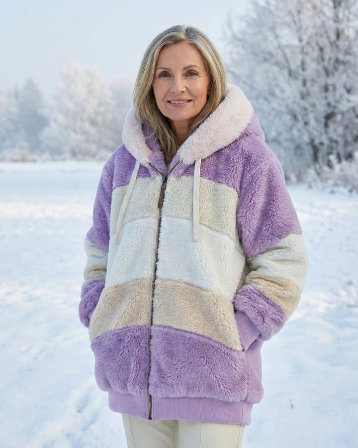 Beverley | Colorblock Plush Jacket
