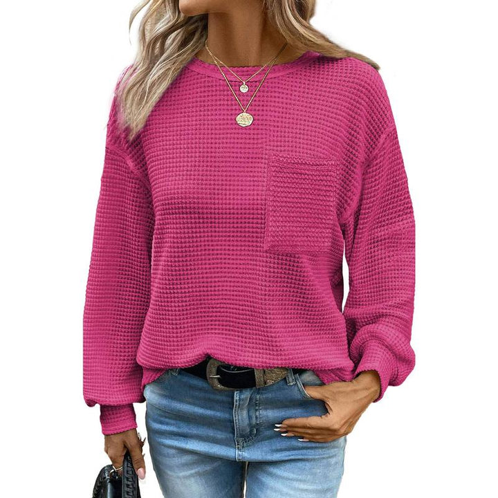 Liora | Cozy Oversized Long Sleeve Crewneck Blouse