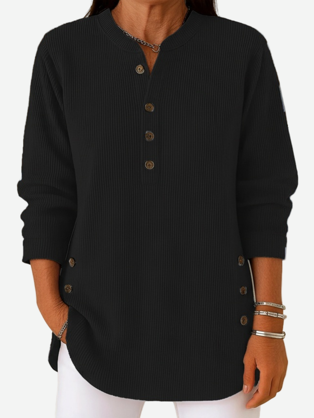 Harper | Long Sleeve Solid Knit Sweater
