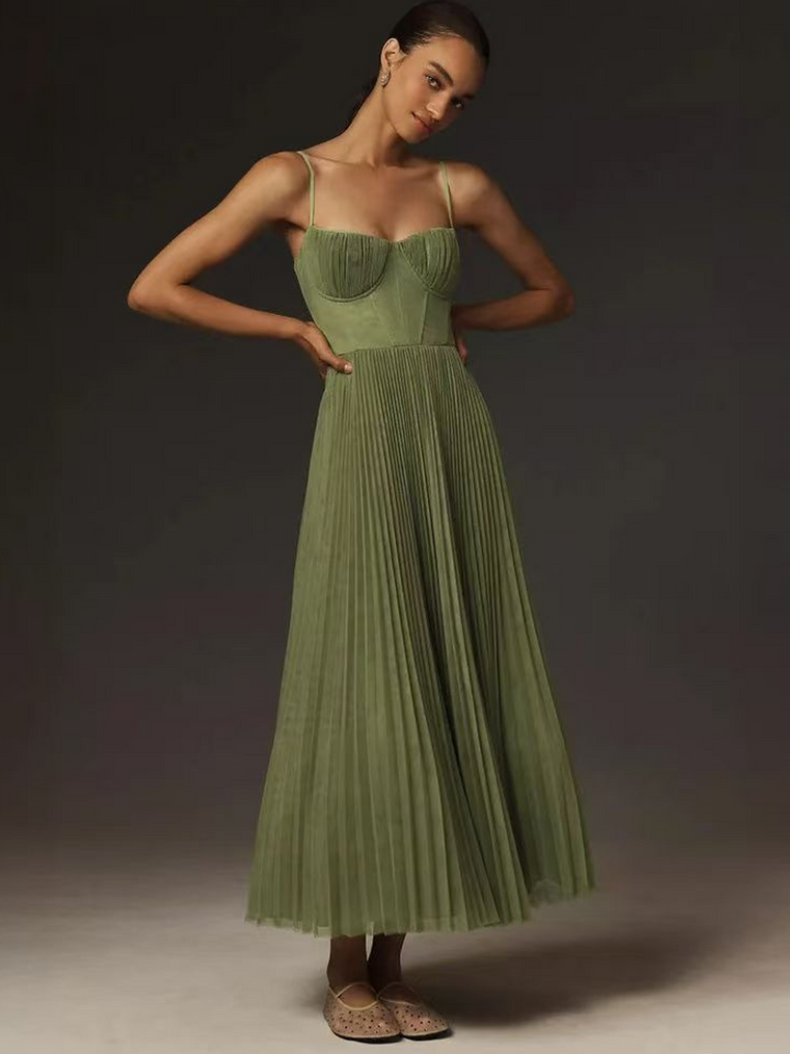 Amy | Flare Dress with Corset Top