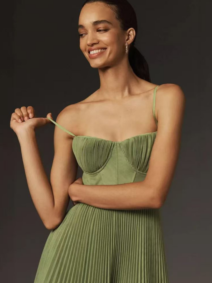Amy | Flare Dress with Corset Top