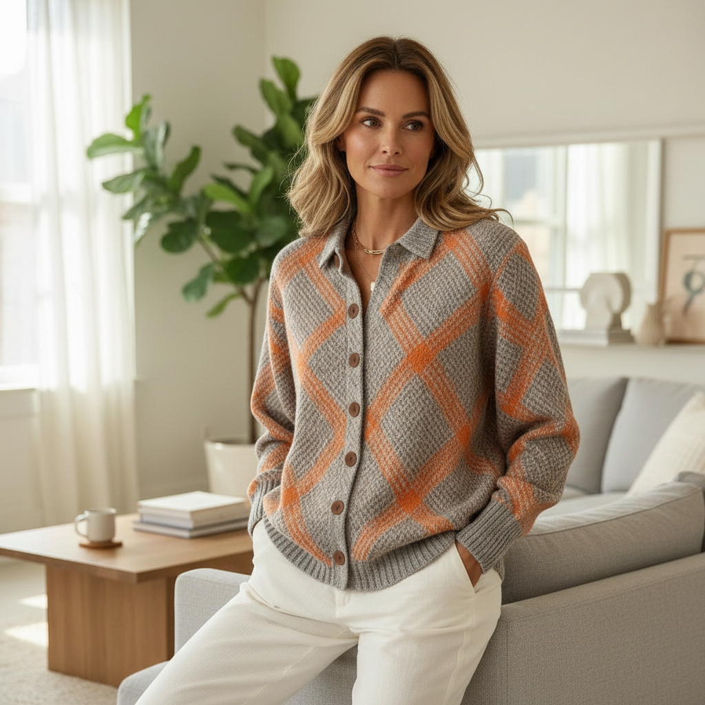 Viviana | Soft Modern Plaid Sweater
