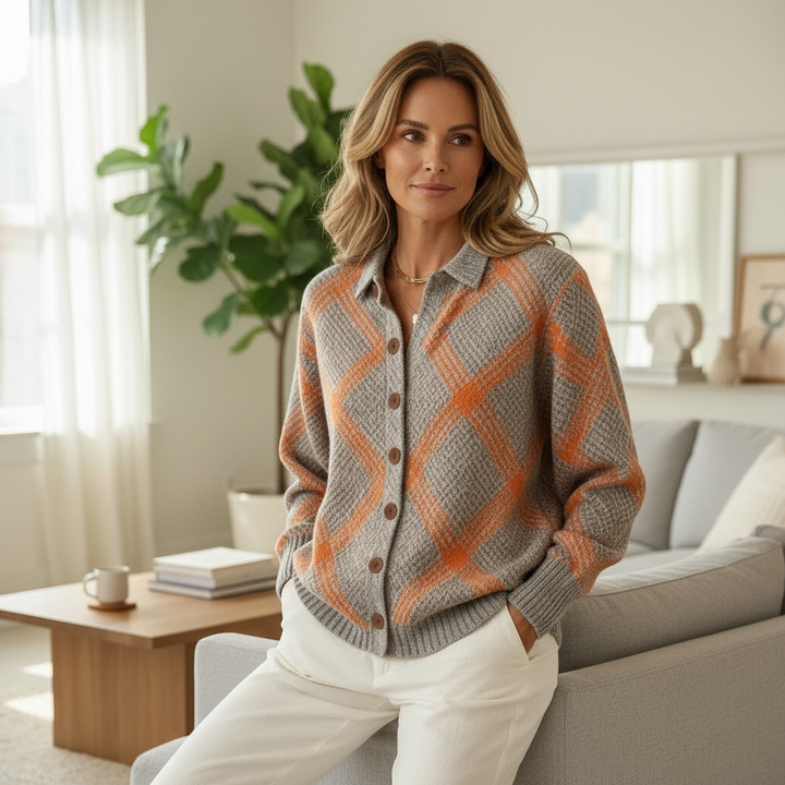 Viviana | Soft Modern Plaid Sweater